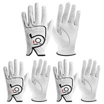 Luvas de golfe FINGER TEN Cabretta Leather para homens, mão direita, pacote com 3 Luvas de golfe FINGER TEN Cabretta Leather para homens, mão direita, pacote com 3