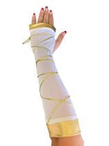 Luvas De Grega Dourada Adulto Para Festas 1 Par