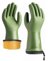 Luvas de inverno à prova d'água com alça verde tamanho M