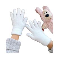 Luvas De Inverno Femininas De Veludo De Mink Plush Com Cinco Dedos, Quentes E À Prova De Frio Para Luvas De Inverno Femininas De Veludo De Mink Plush Com Cinco Dedos, Quentes E À Prova De Frio Para