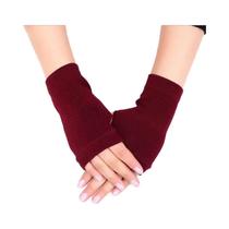 Luvas De Inverno Femininas Estilosas De Crochê Sem Dedos Com Padrão Torcido Em Lã Sintética