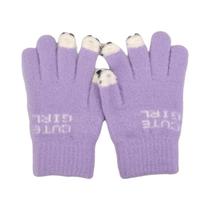 Luvas De Inverno Femininas Quentes Com Dedos Abertos, Design Fofo De Panda, Compatíveis Com Tela