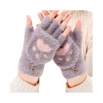 Luvas De Inverno Femininas Quentes De Pelúcia Com Garras De Gato, Luvas Sem Dedos Macias Para Luvas De Inverno Femininas Quentes De Pelúcia Com Garras De Gato, Luvas Sem Dedos Macias Para