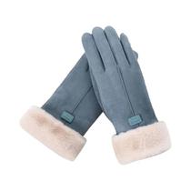 Luvas de Inverno Femininas Quentes e Peludas - Touchscreen - Para Esportes ao Ar Livre