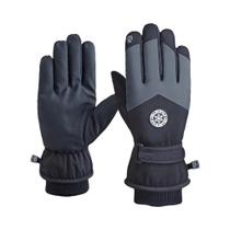 Luvas De Inverno Impermeáveis E Antiderrapantes Em Couro PU Com Tela Sensível Ao Toque Para