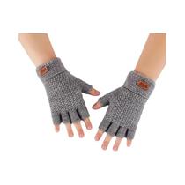 Luvas De Inverno Masculinas De Lã De Alpaca Quentes Meia Dedo Tricotadas Para Escritório Ciclismo