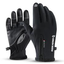 Luvas de Inverno para Motocicleta - Forro de Lã Térmica, à Prova d'Água e com Tela Sensível ao Toque Luvas de Inverno para Motocicleta - Forro de Lã Térmica, à Prova d'Água e com Tela Sensível ao Toque