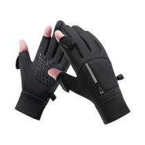 Luvas De Inverno Quentes E À Prova De Vento Com Tela Sensível Ao Toque, Com Dois Dedos Rebatíveis Luvas De Inverno Quentes E À Prova De Vento Com Tela Sensível Ao Toque, Com Dois Dedos Rebatíveis