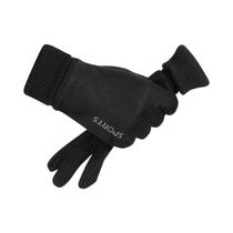 Luvas De Inverno Unissex Com Tela Sensível Ao Toque Em Couro De Veado, Forro Macio E Quente,