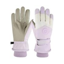 Luvas De Inverno Unissex Impermeáveis Com Tela Sensível Ao Toque Para Snowboard E Esqui, Em Couro PU