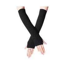 Luvas De Inverno Unissex Quentes De Manga Longa Sem Dedos Listradas Estilo Hip-Hop Tricotadas Para