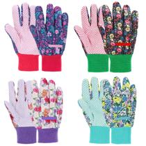 Luvas de jardinagem JUMPHIGH para mulheres florais, 4 pares, médias Luvas de jardinagem JUMPHIGH para mulheres florais, 4 pares, médias