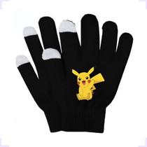 Luvas De Lã Aquece As Mãos Frio Inverno Pokémon Pikachu - atelie