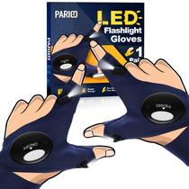 Luvas de Lanterna LED PARIGO com Luz nos Dedos Adulto Luvas de Lanterna LED PARIGO com Luz nos Dedos Adulto