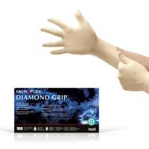 Luvas de látex descartáveis Ansell Microflex Diamond Grip MF-300
