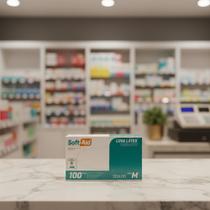 Luvas De Látex Sem Pó Descartáveis SoftAid Caixa Com 100 Unidades - Oferta Imperdível !