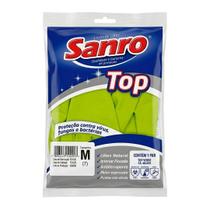 Luvas de Látex Top Sanro Verde Tamanho M
