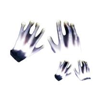 Luvas De LED Neon Luminosas Com Caveira Piscante Para Festa De Halloween E Suprimentos Para