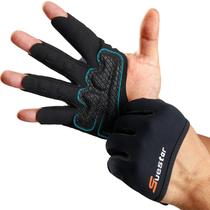 Luvas de levantamento de peso SueStar Partial Finger Black M