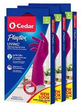 Luvas de limpeza de borracha Playtex Living Premium Large (pacote com 3)