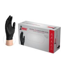 Luvas de limpeza descartáveis 1st Choice Black Nitrile Medium