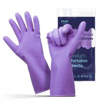 Luvas de limpeza, látex impermeável antiderrapante da marca FMP, 12 pares