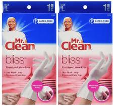 Luvas de limpeza Mr. Clean Bliss Large, sem látex, brancas