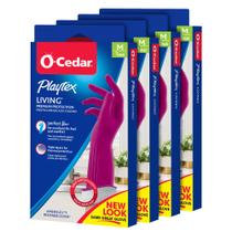 Luvas de limpeza Playtex Living O-Cedar, borracha reutilizável, pacote com 4