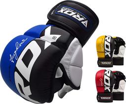 Luvas de luta livre de MMA RDX Maya Hide Leather T6 azul (L) Luvas de luta livre de MMA RDX Maya Hide Leather T6 azul (L)