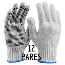 Luvas De Malha Algodão Tricotada Pigmentada Branca 12 Pares Luvas De Malha Algodão Tricotada Pigmentada Branca 12 Pares