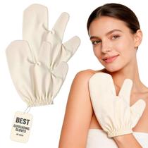 Luvas de massagem QAUUHJL Raw Silk para sistema linfático ayurvédico