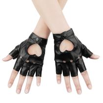Luvas de material sintético sem dedos KINBOM Halloween para mulheres Luvas de material sintético sem dedos KINBOM Halloween para mulheres