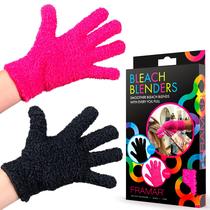 Luvas de microfibra FRAMAR Bleach Blender para tintura de cabelo rosa Luvas de microfibra FRAMAR Bleach Blender para tintura de cabelo rosa