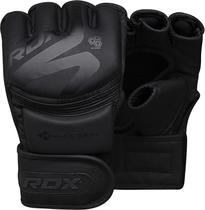 Luvas de MMA RDX Noir Maya Hide Leather para treinamento - preto