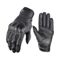 Luvas De Motocicleta Retro Para Homens, Com Dedos Completos, Em Couro Antiderrapante, Luvas