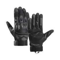 Luvas De Motocicleta Vintage Em Couro PU Para Homens, Equipamento De Proteção Para Motociclistas Com