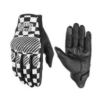 Luvas De Motocicleta Vintage Masculinas Em Couro Genuíno Com Tela Sensível Ao Toque, Luvas