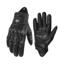 Luvas De Motocicleta Vintage Retro Em Couro PU Para Homens E Mulheres, Protetoras E Com Tela Luvas De Motocicleta Vintage Retro Em Couro PU Para Homens E Mulheres, Protetoras E Com Tela