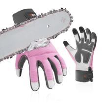 Luvas de motosserra Vgo... para mulheres em couro de vaca de 12 camadas, tamanho L Luvas de motosserra Vgo... para mulheres em couro de vaca de 12 camadas, tamanho L