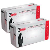 Luvas de nitrilo descartáveis 1st Choice Black XL (pacote com 200)