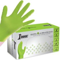 Luvas de nitrilo descartáveis 1st Choice Green 6 Mil G-Large 100 ct