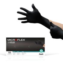 Luvas de nitrilo descartáveis Ansell Microflex MidKnight MK-296