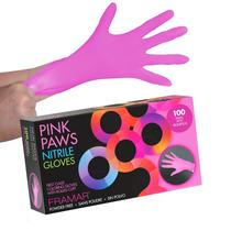 Luvas de nitrilo descartáveis FRAMAR rosa tamanho S - pacote com 100 Luvas de nitrilo descartáveis FRAMAR rosa tamanho S - pacote com 100