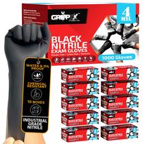 Luvas de nitrilo descartáveis London Labs Black 4 Mil (GG)