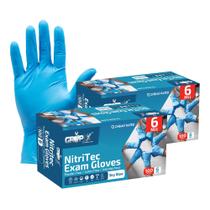 Luvas de nitrilo descartáveis London Labs Heavy Duty 6 Mil Blue Luvas de nitrilo descartáveis London Labs Heavy Duty 6 Mil Blue