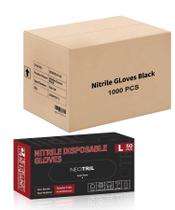 Luvas de nitrilo descartáveis NEOTRIL 4-Mil pretas 1000 unidades tamanho/S