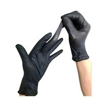 Luvas De Nitrilo Descartáveis Pretas Sem Látex E Sem Pó Para Tatuagem, Manicure, Limpeza De Salão