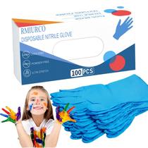Luvas de nitrilo descartáveis RMIURCO Kid para 4-10 anos 100 pares Luvas de nitrilo descartáveis RMIURCO Kid para 4-10 anos 100 pares