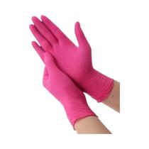 Luvas De Nitrilo Descartáveis Rosa 30mil Sem Látex Para Cozinha Doméstica Salão De Beleza Tintura De