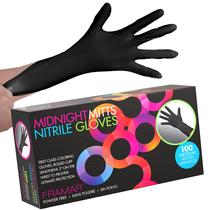 Luvas de nitrilo FRAMAR Midnight Mitts, 12 polegadas, pacote médio com 100